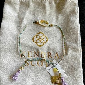 KENDRA SCOTT EVERLYNE FRIENDSHIP BRACELET TASSEL DICHROIC GLASS